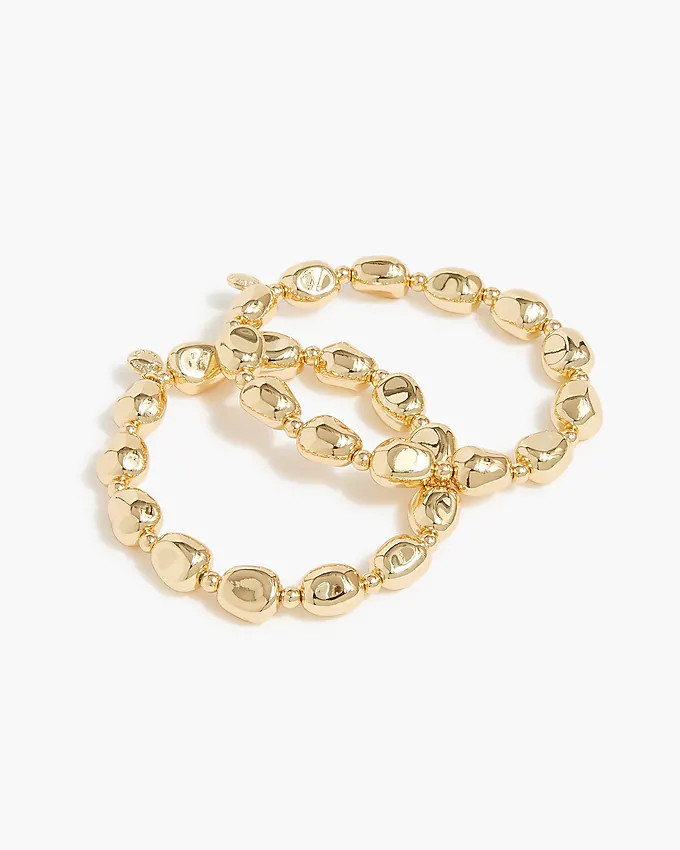 Pebble-bead stretch bracelets set-of-two | J.Crew Factory