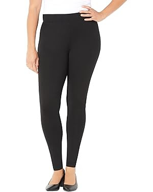 Catherines Women's Plus Size Ultra-Knit Ponte Legging | Amazon (US)