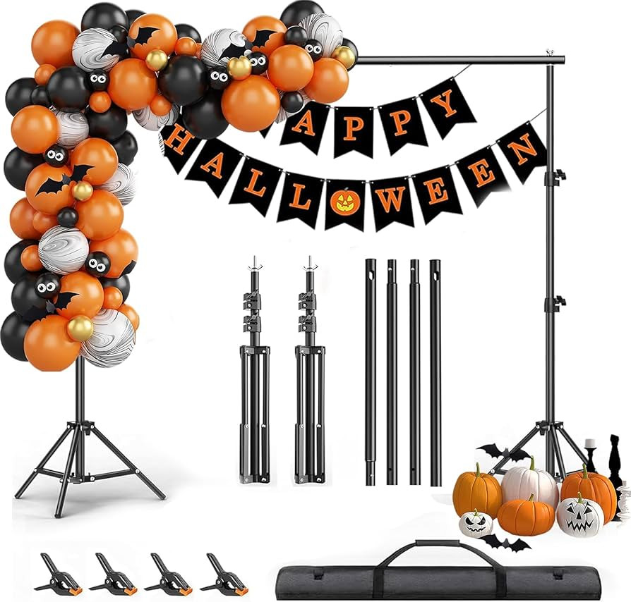 BEIYANG 6.5x6.5 FT Backdrop Stand, Adjustable Photo Background Stand Support kit with Carry Bag f... | Amazon (US)