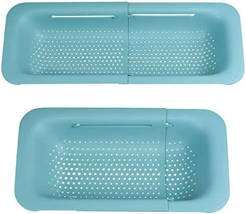 Colander Over the Sink, STRAWBLEAG Sink Strainer Basket Extendable Home Colander with Fine Mesh, ... | Amazon (US)