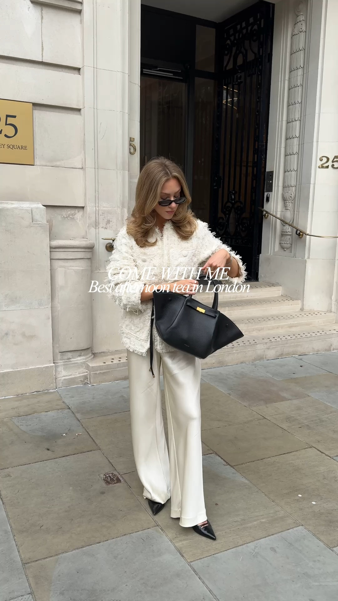 Come with me for the best afternoon tea in London ☕️🤎

Textured jacket, boucle jacket, tweed jacket, silk trousers, DeMellier handbag, oval sunglasses, chic, spring outfit

#LTKspring LTKAroundTheWorld #LTKAprilSpotlight