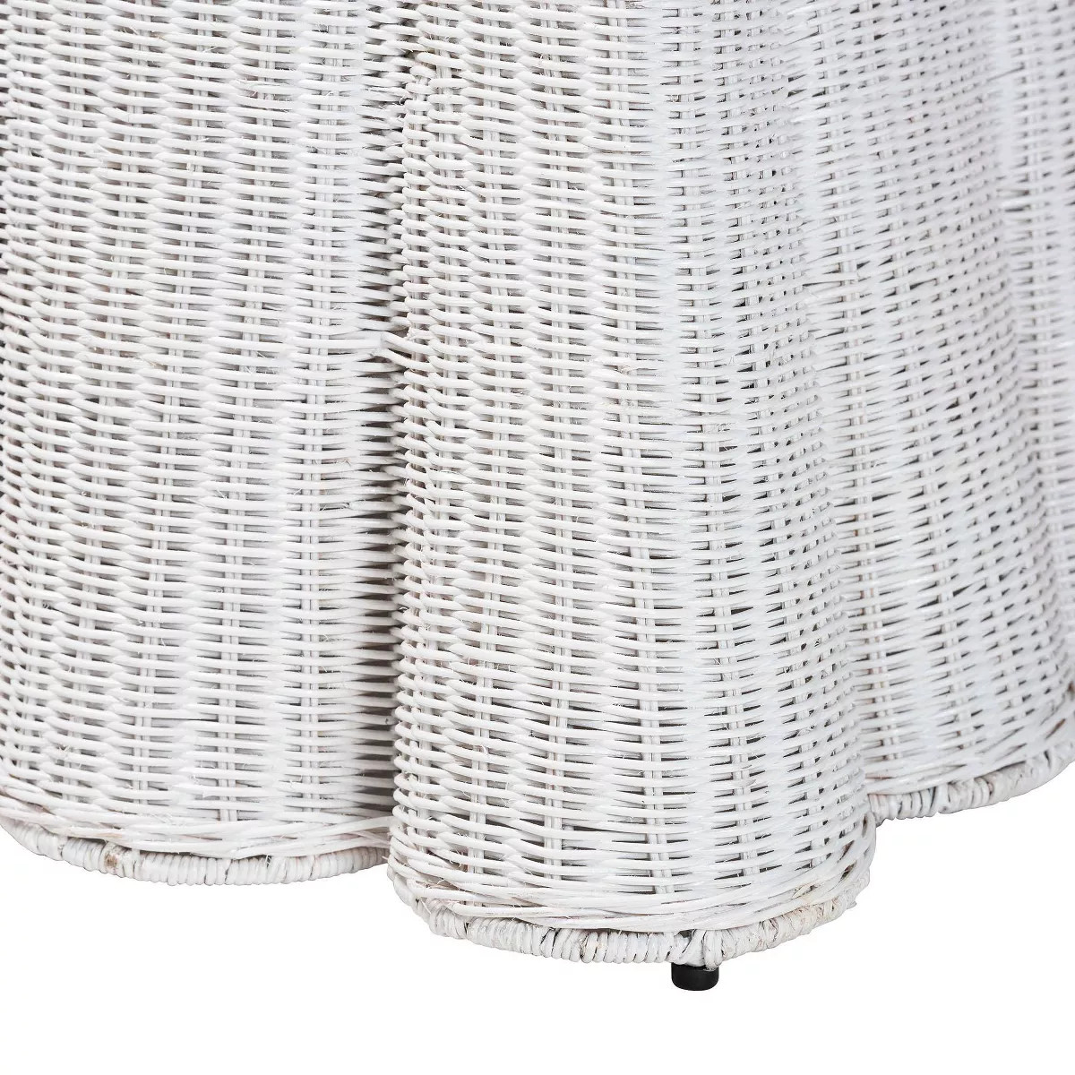 bali & pari Palm Scallop Rattan Ottoman | Target