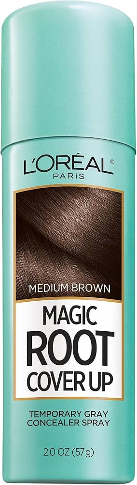 L'Oreal Paris Magic Root Cover Up Gray Concealer Spray, Medium Brown, 2 Oz(Packaging May Vary) | Amazon (US)