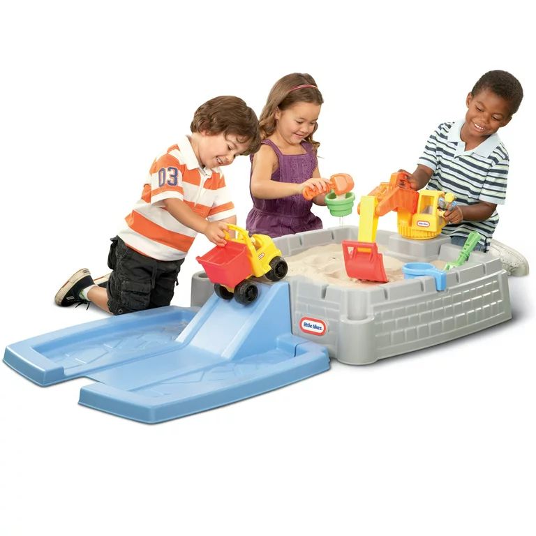 Little Tikes Big Digger Sandbox Play Set with Cover and 6 Piece Accessory Set, Backyard Outdoor P... | Walmart (US)