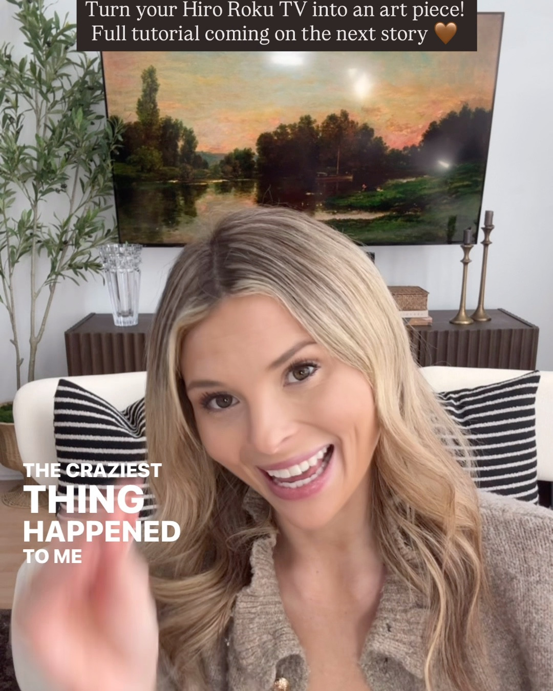 #ad free art in your home, I’m going to show you how it works :) @Rokuplayer @Target #RokuPartner #TargetPartner #Target 

#LTKSeasonal #LTKHome #LTKHoliday