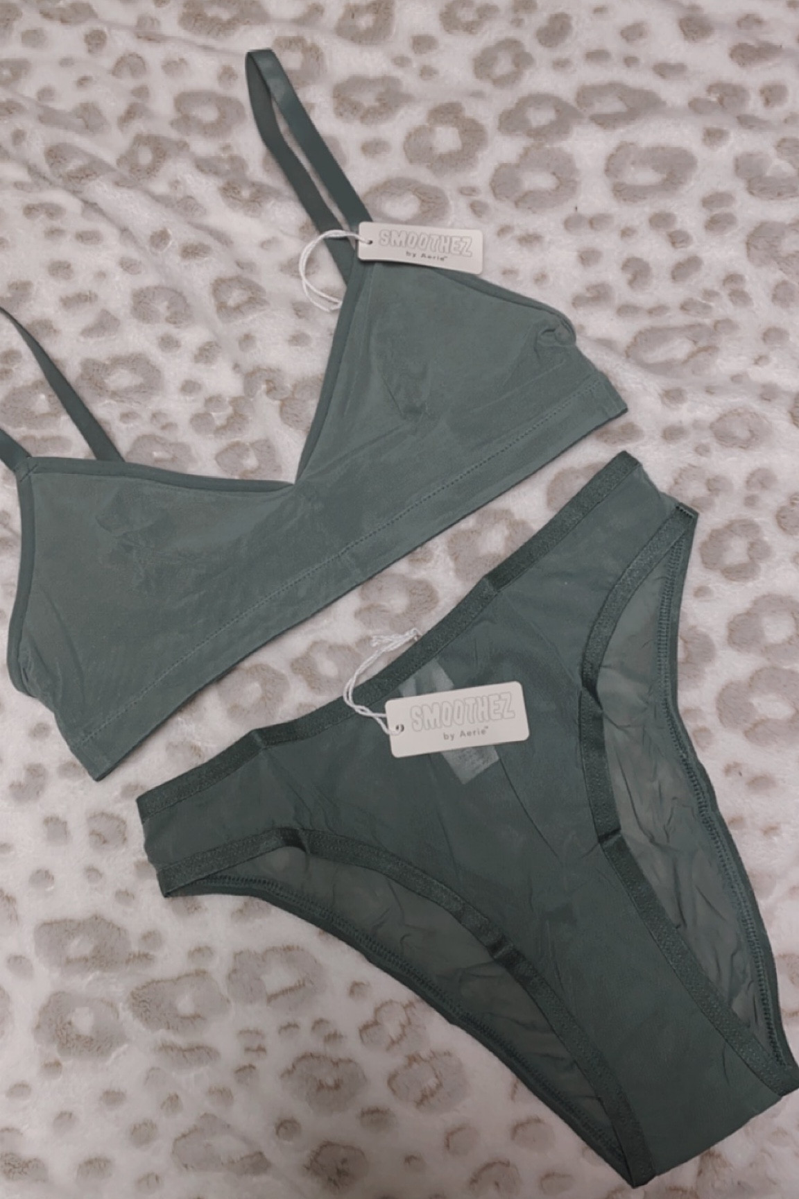 Super soft mesh bralette with matching high cut undies 


#LTKunder50 #LTKstyletip
