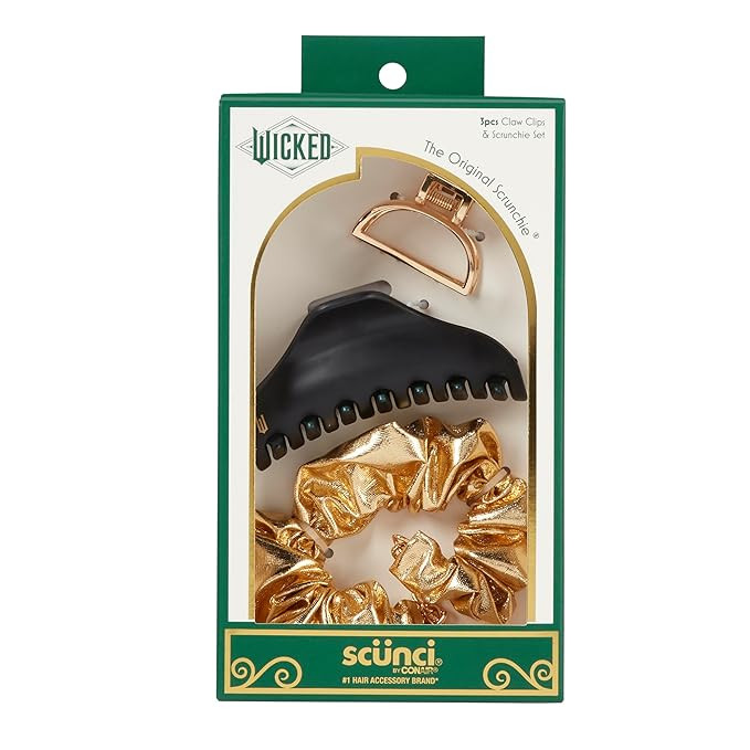 Wicked 3PK Claw Clip & Scrunchie set - hair clips - gift box - hair clips for women - gifts for h... | Amazon (US)