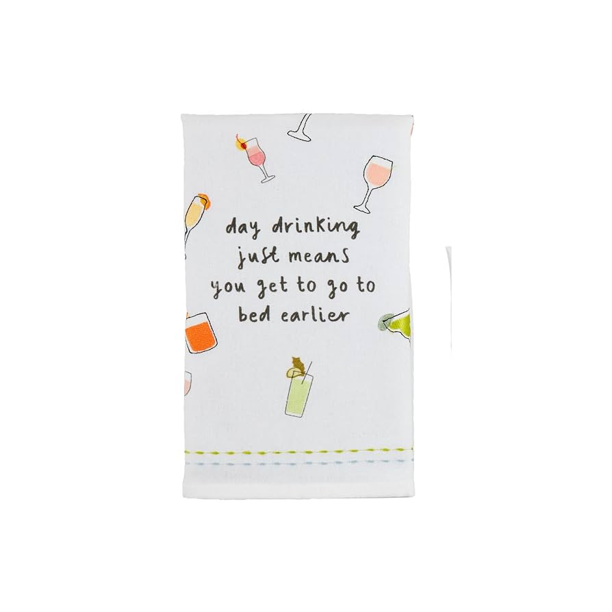 Mud Pie Day Drink Garden Emb Towel; 26" x 16 1/2" | Amazon (US)