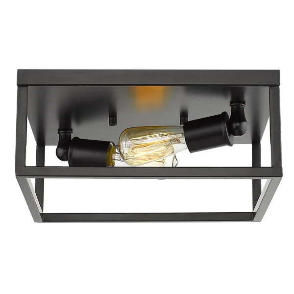 Zabel 2 - Light 12" Caged Square Flush Mount | Wayfair North America