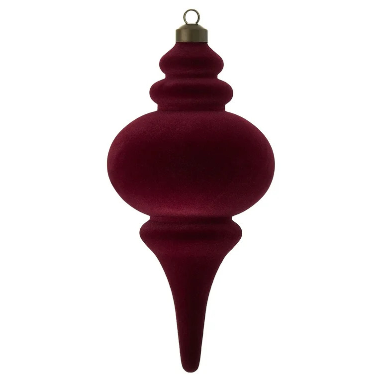 3 Count Red Flocked Christmas Ornaments, by My Texas House | Walmart (US)