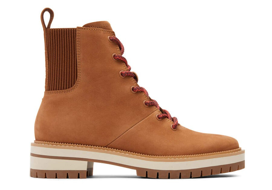 Frankie Boot Brown Water Resistant Leather Ortholite | TOMS | TOMS (US)