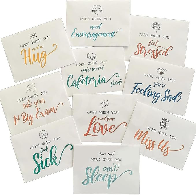 Open When Envelopes For College Student 16pcs Open When Letters Kit For College, Going Away To Co... | Amazon (US)