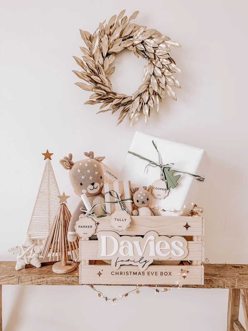 DELUXE Christmas Crate Personalised Crate Santa Box - Etsy | Etsy (US)
