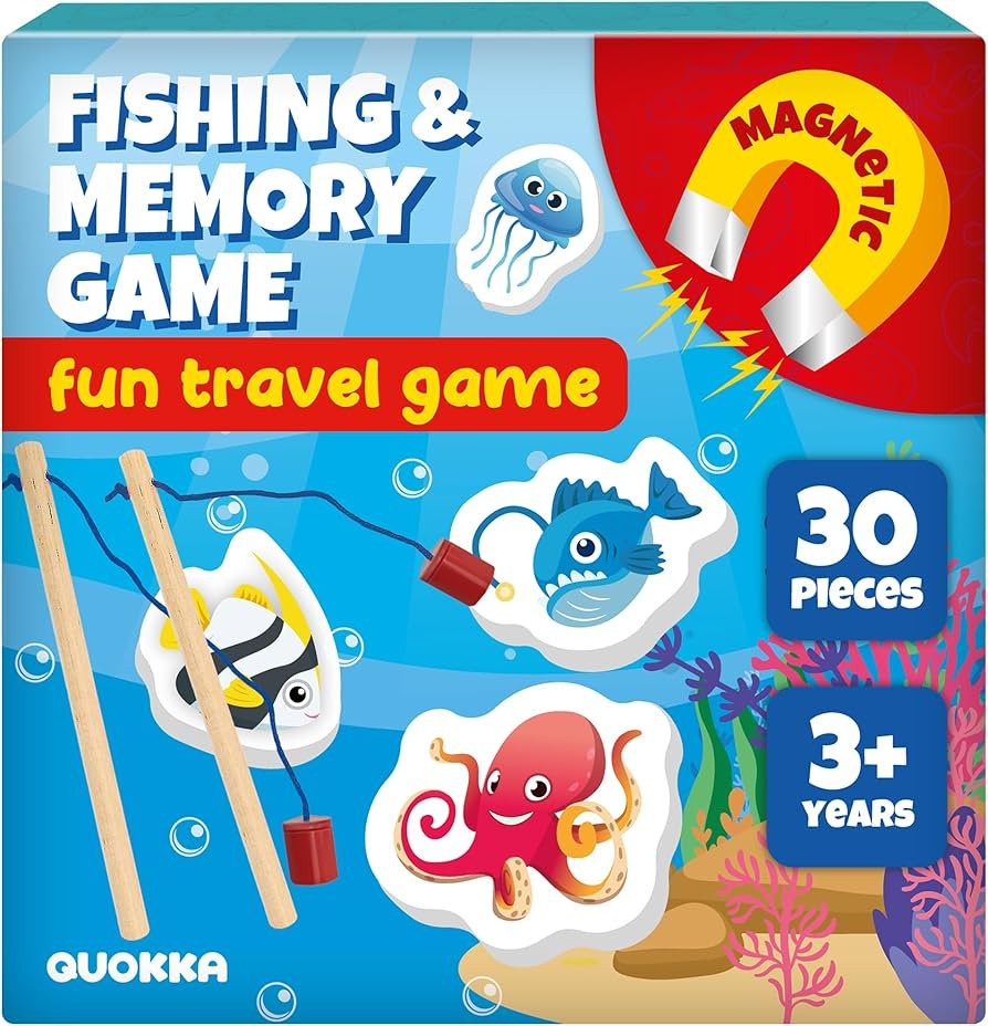 QUOKKA Magnet Game for Kids 3-5 - Fishing Game Kids Ages 4-8 - Travel I Road Trip I Plane I Car R... | Amazon (US)