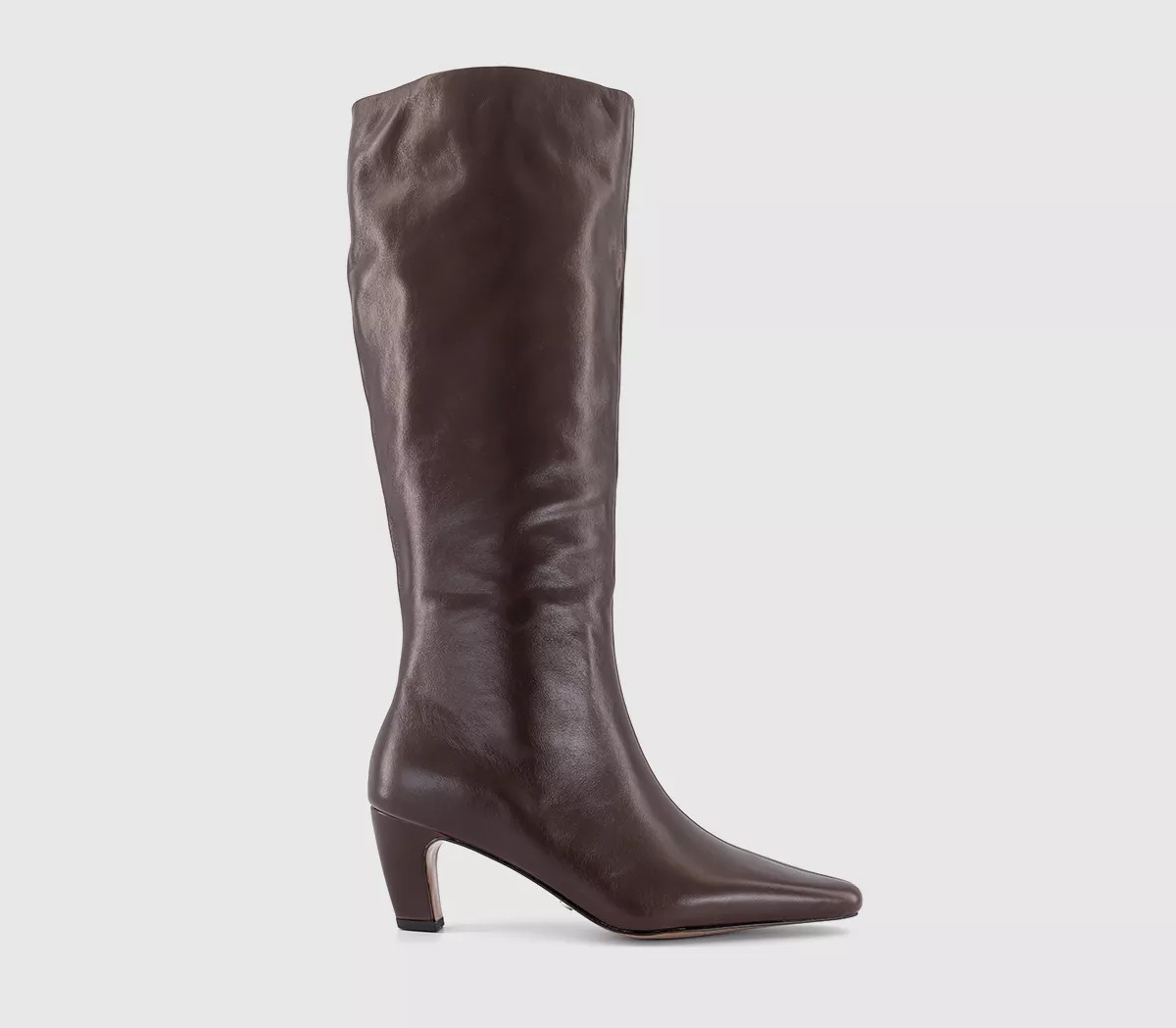 Kensington Curve Heel Knee High Boots | Office Shoes (UK)