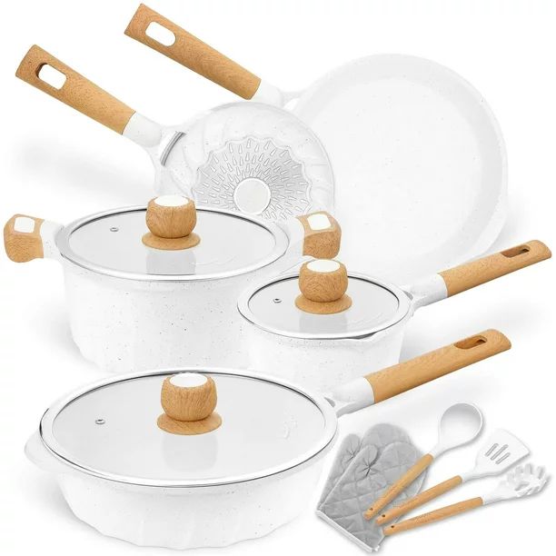 Cookware Set Nonstick 100% PFOA Free Induction Pots and Pans Set with Cooking Utensil 13 Piece ... | Walmart (US)