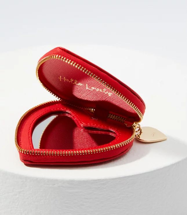 Heart Zip Mirror Compact | LOFT | LOFT