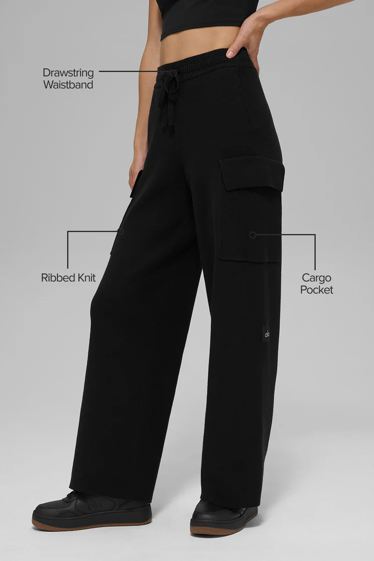 Scholar Knit High-Waist Cargo Pant - Ivory | Alo Yoga (US)