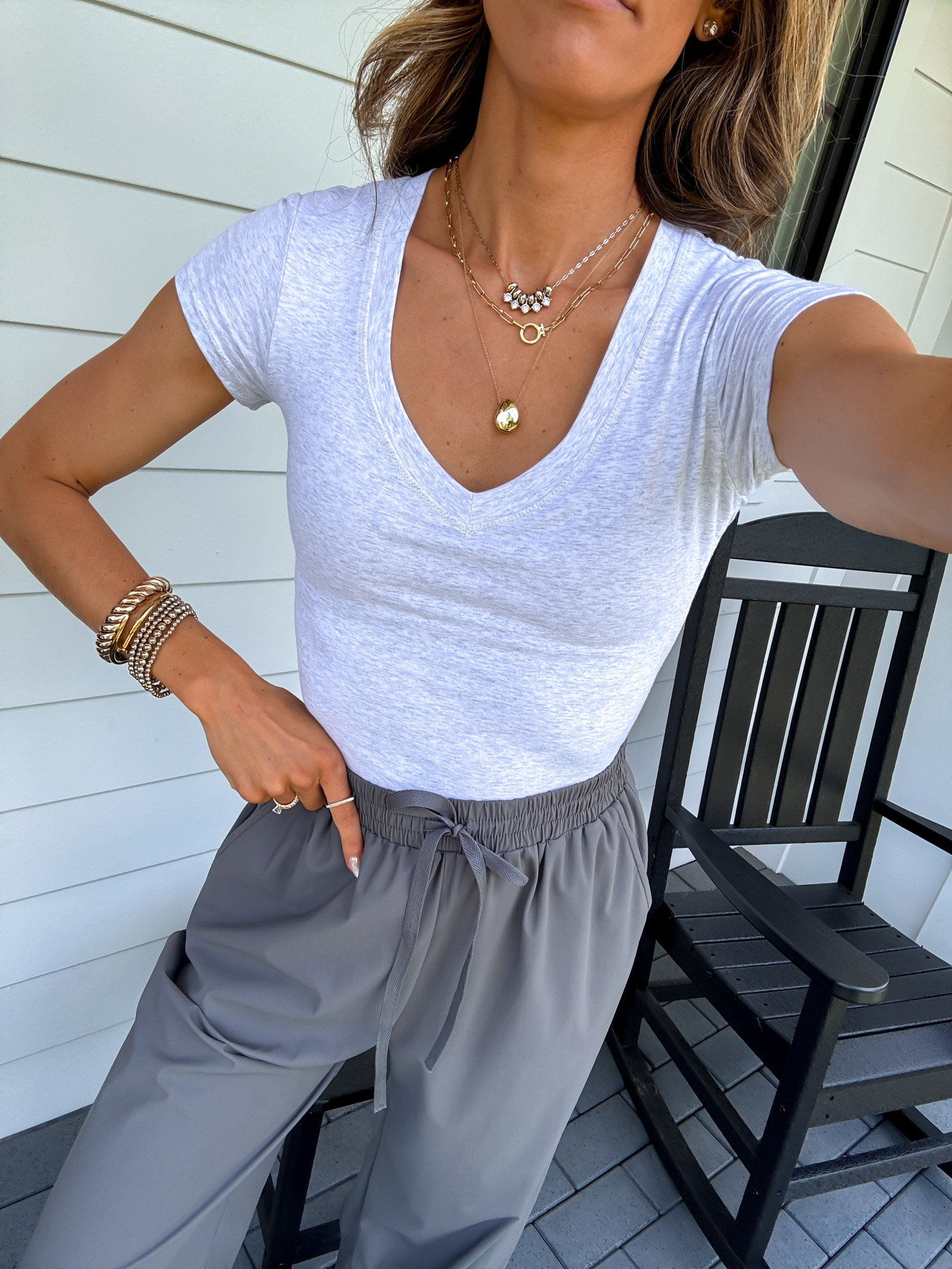 Wearing a size small in drapey pants and xsmall built in bra t-shirt

#LTKootd #LTKTravel #LTKdayinmylife