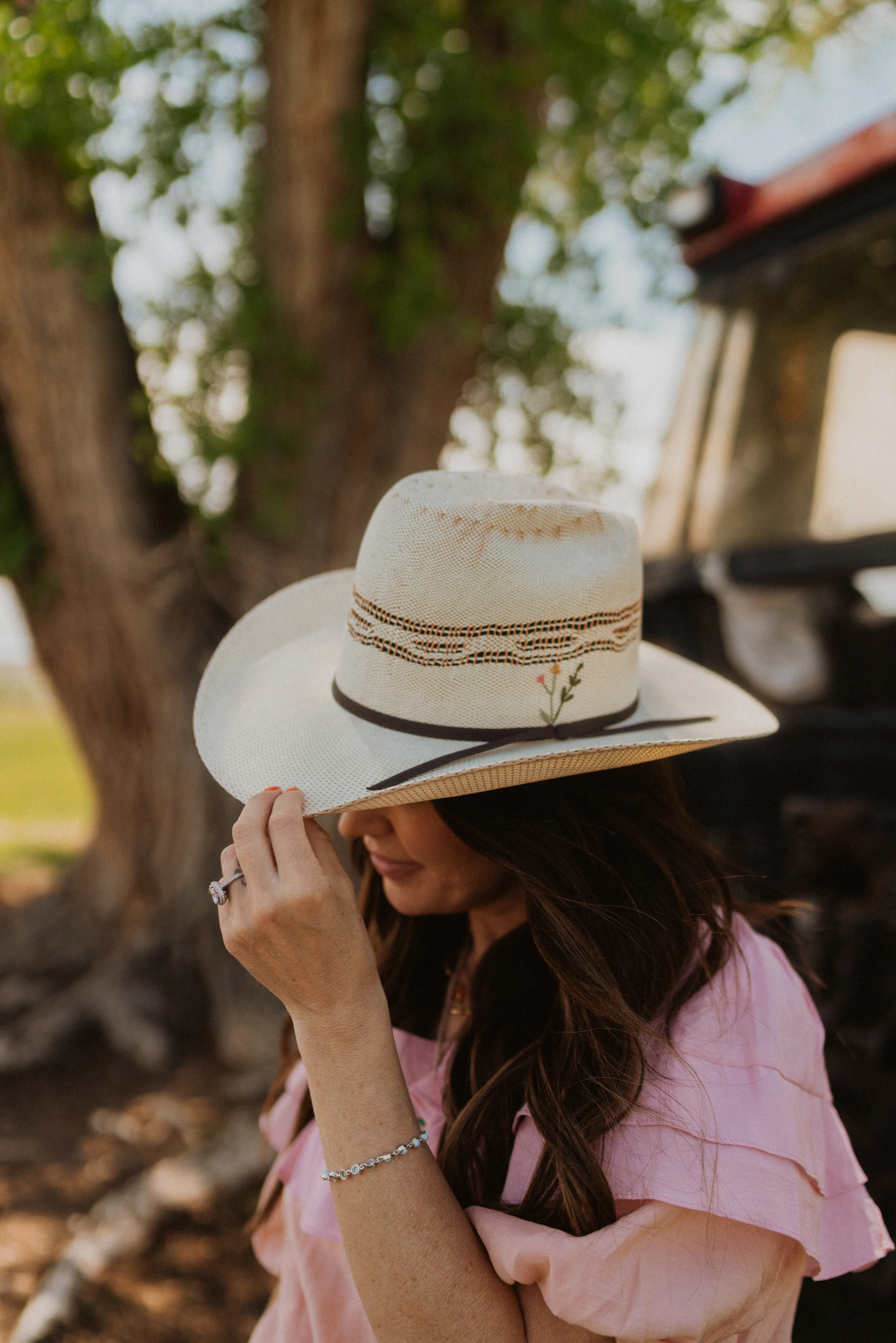 Calico Straw Hat | Goldie Lew Jewelry