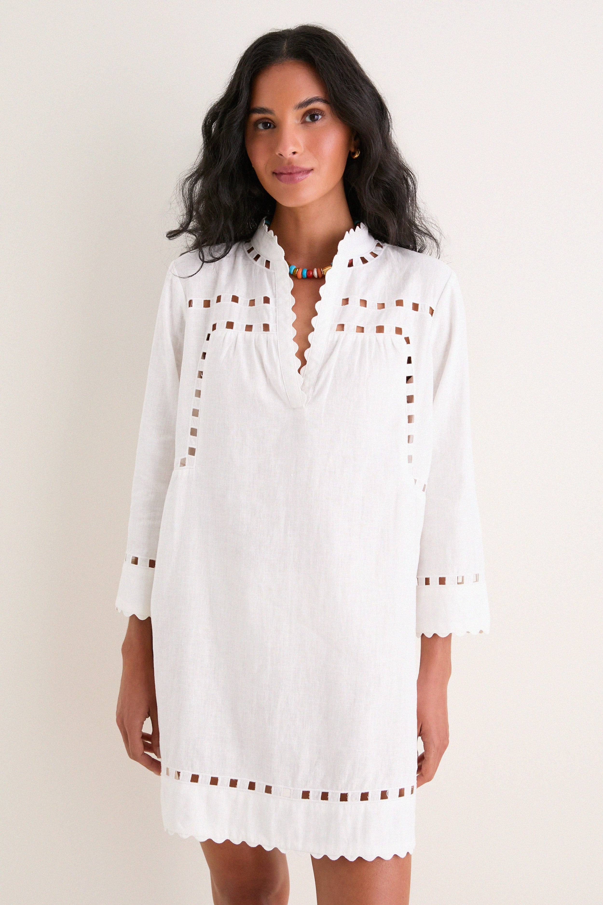 White Linen Dawson Tunic Dress | Tuckernuck (US)