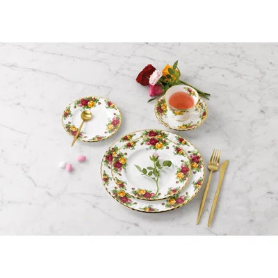 Royal Albert Old Country Roses 5 Piece Bone China Place Setting, Service for 1 | Wayfair North America