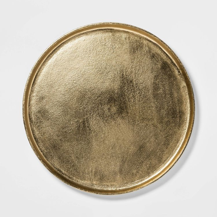 17.6" Round Aluminum Tray Gold - Threshold™ | Target