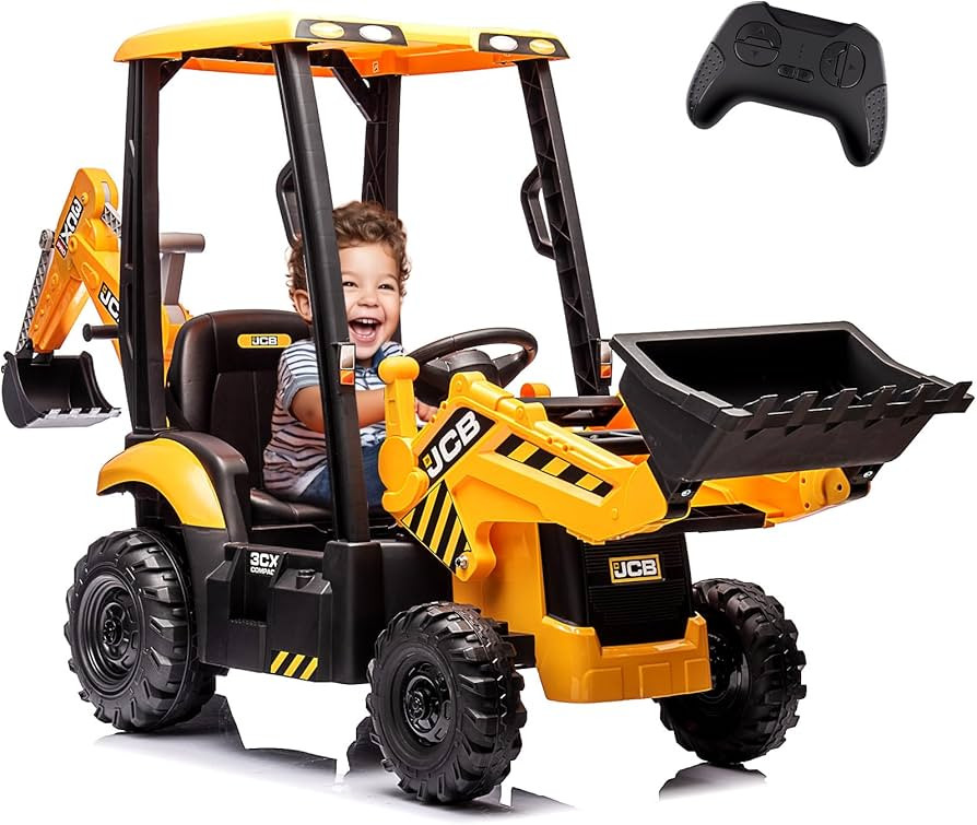 12V JCB Ride On Excavator,Kids' Electric Vehicles with Remote Control,Various Accessories,Sand Di... | Amazon (US)