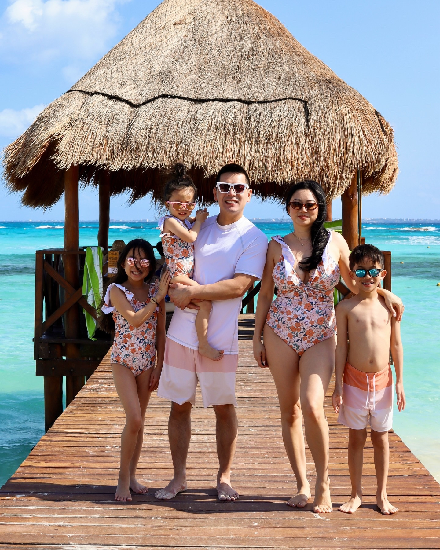 Living in these little sun-soaked moments ☀️🌴🌊

Comment “Matchy” for our family swimsuits 🔗
.
.
.
.
.
Spring break, family vacation, family photos, family pictures, matchy family, matching swimsuits, mommy and me, motherhood through Instagram, family of 5, family of five, mom life, married with children, parents of Instagram, Mexico, Philly blogger, Asian blogger, macro influencer, Philadelphia blogger, Philly influencer