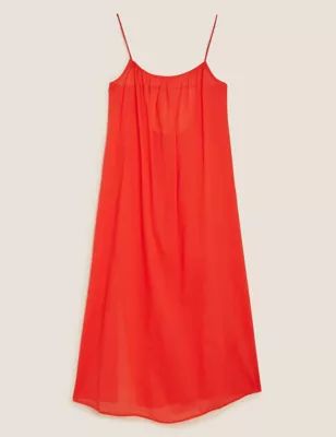 Pure Cotton Midi Slip Dress | Marks & Spencer (UK)