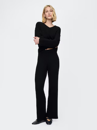 CashSoft Wide Rib Sweater Pants | Gap (US)