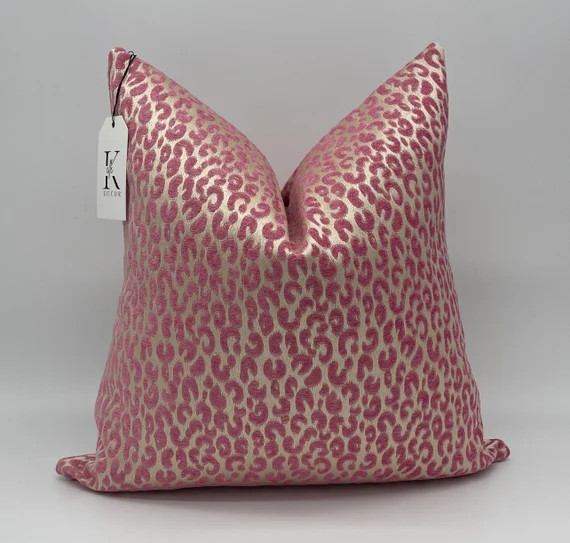 Cheetah Pink Luxe Pillow Cover // Decorative Pillow // Throw - Etsy | Etsy (US)
