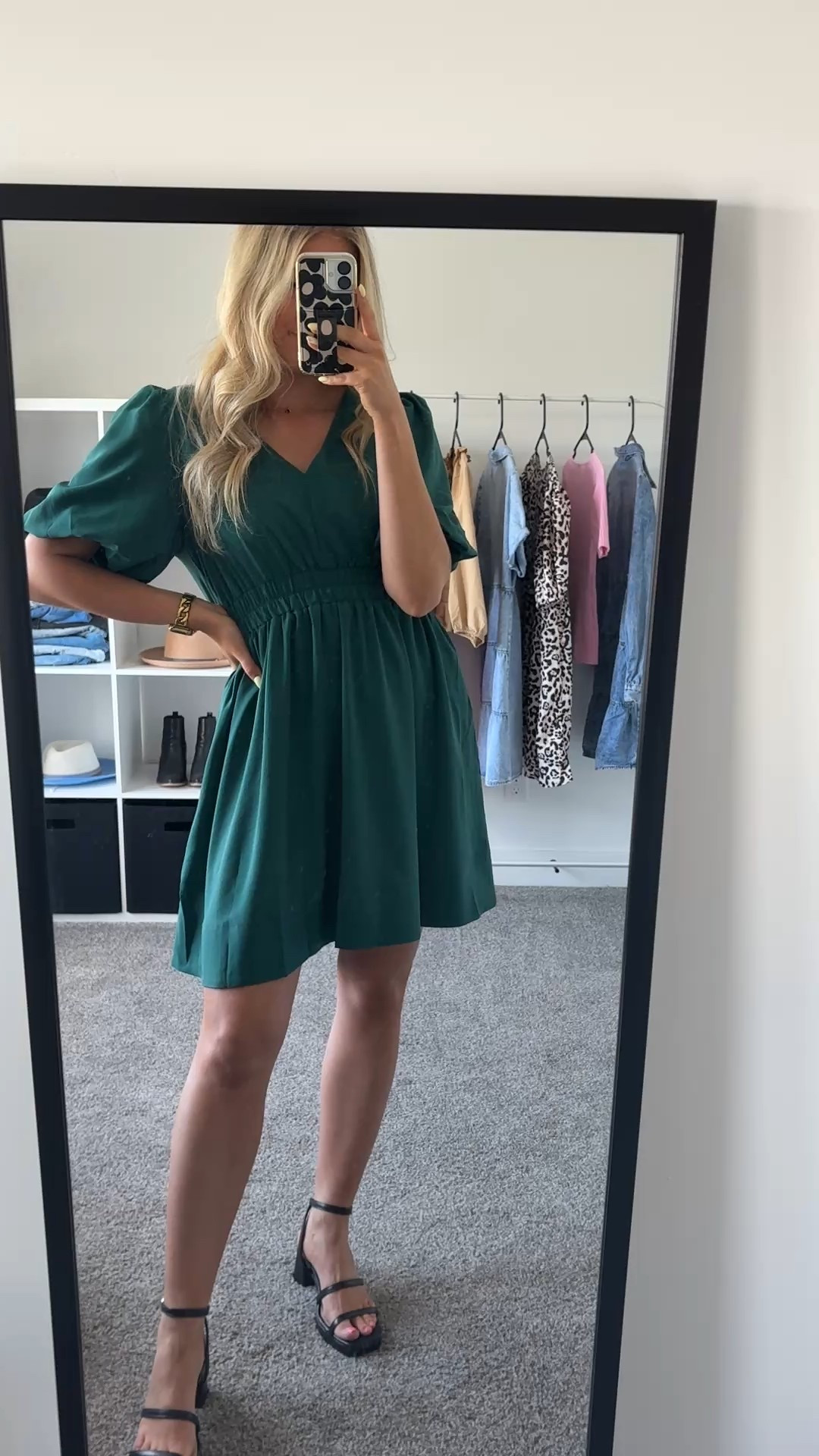 wore this to see wicked on broadway this week!! 

Dress: wearing usual M
Heels: size up half & comfortable!