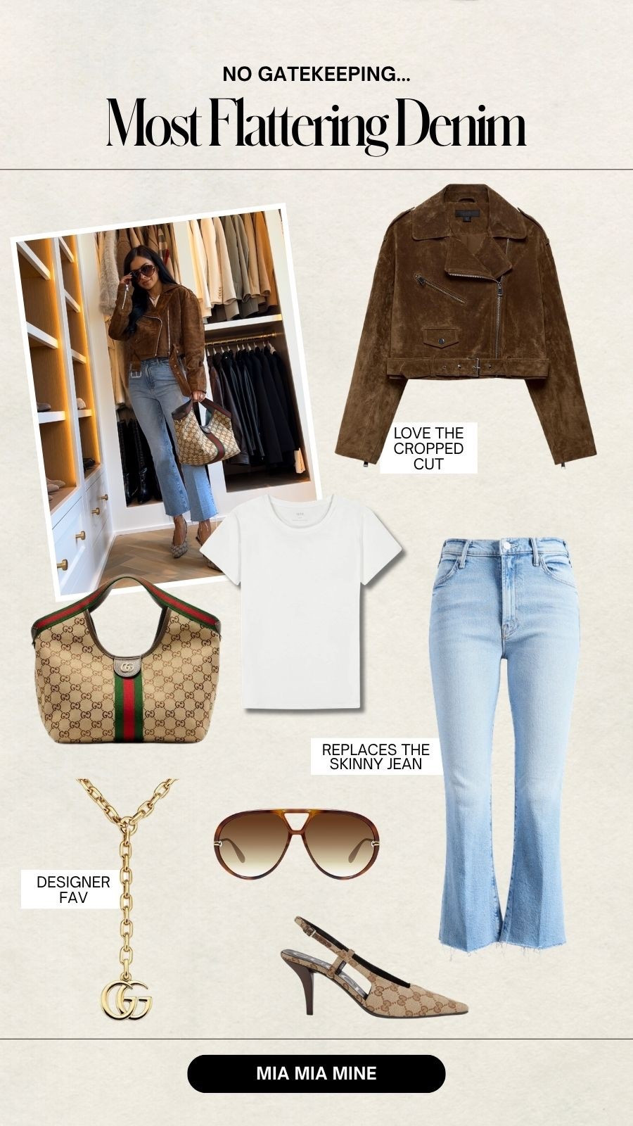 The skinny jeans update your closet needs - these flattering jeans look great with heels or flats
Mother ankle jeans wearing a 24P run TTS
Mother white tee wearing an XS
Gucci pendant necklace
Gucci Giglio ba size small
Gucci suede loafers size up by 1/2



#LTKootd #LTKPetite #LTKOver40
