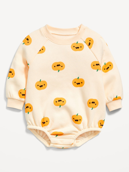 Printed Long-Sleeve Fleece Bodysuit for Baby | Old Navy (US)