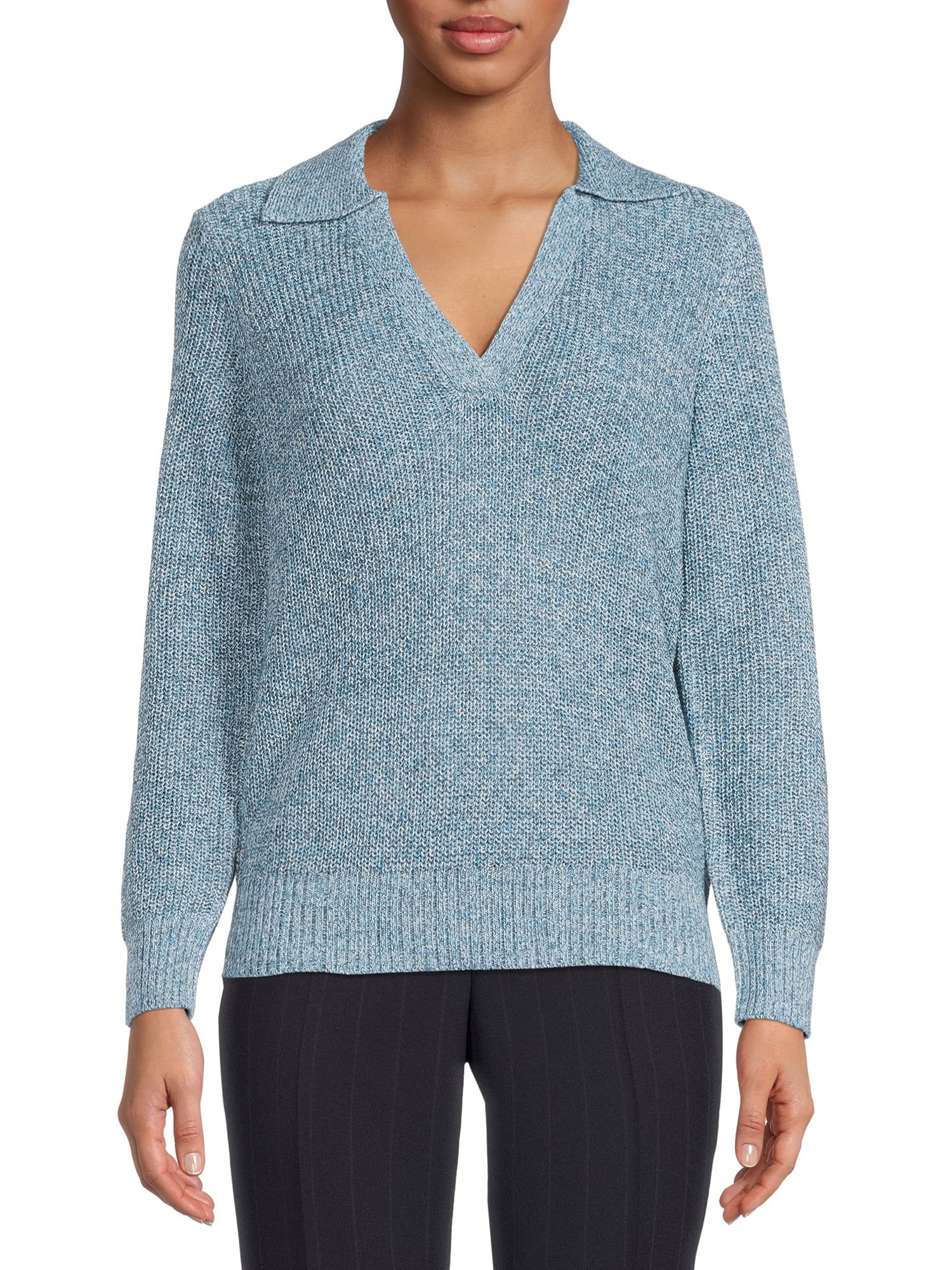 Time and Tru Women's Polo Sweater | Walmart (US)