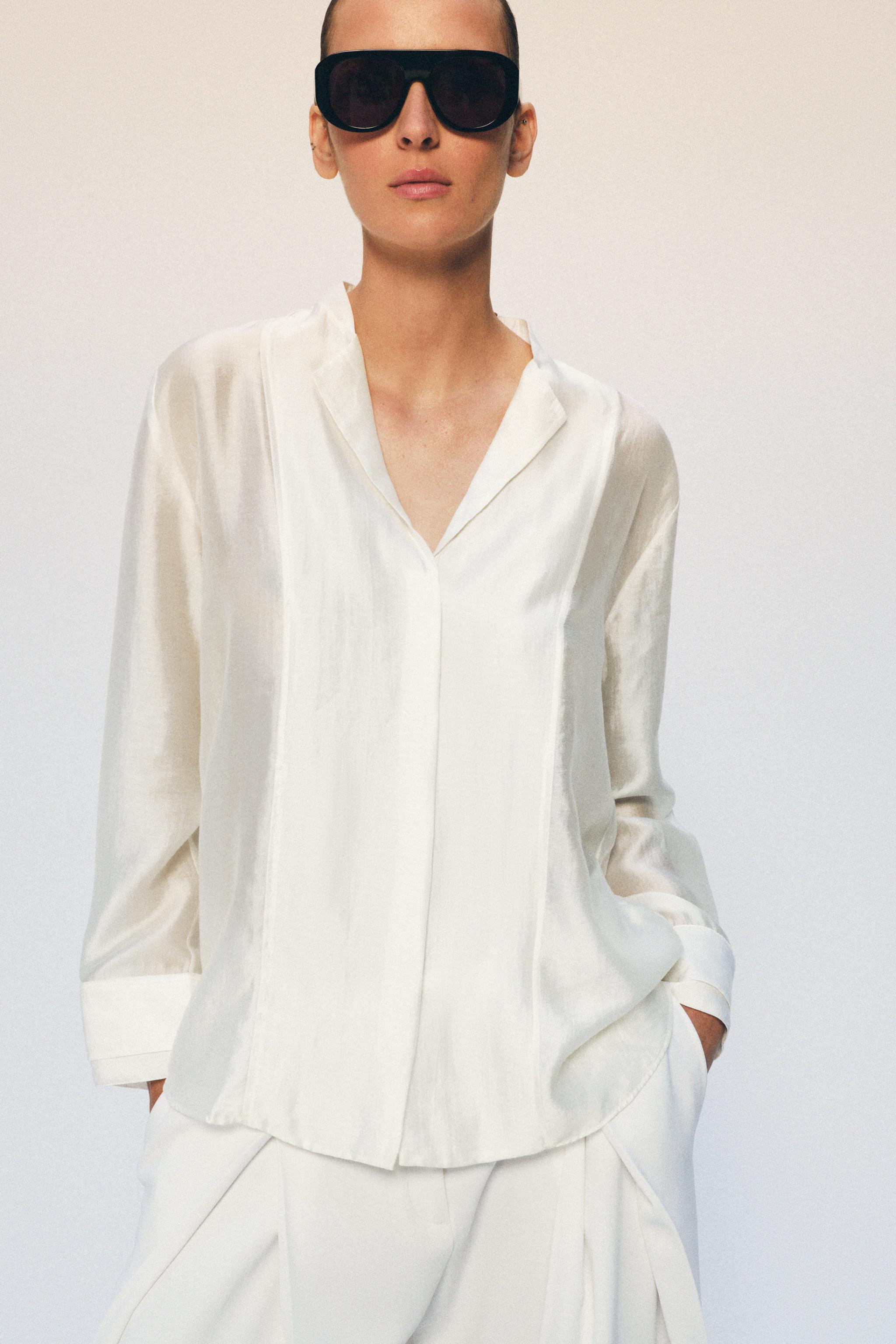 ZW COLLECTION FLOWING SHIRT | Zara UK