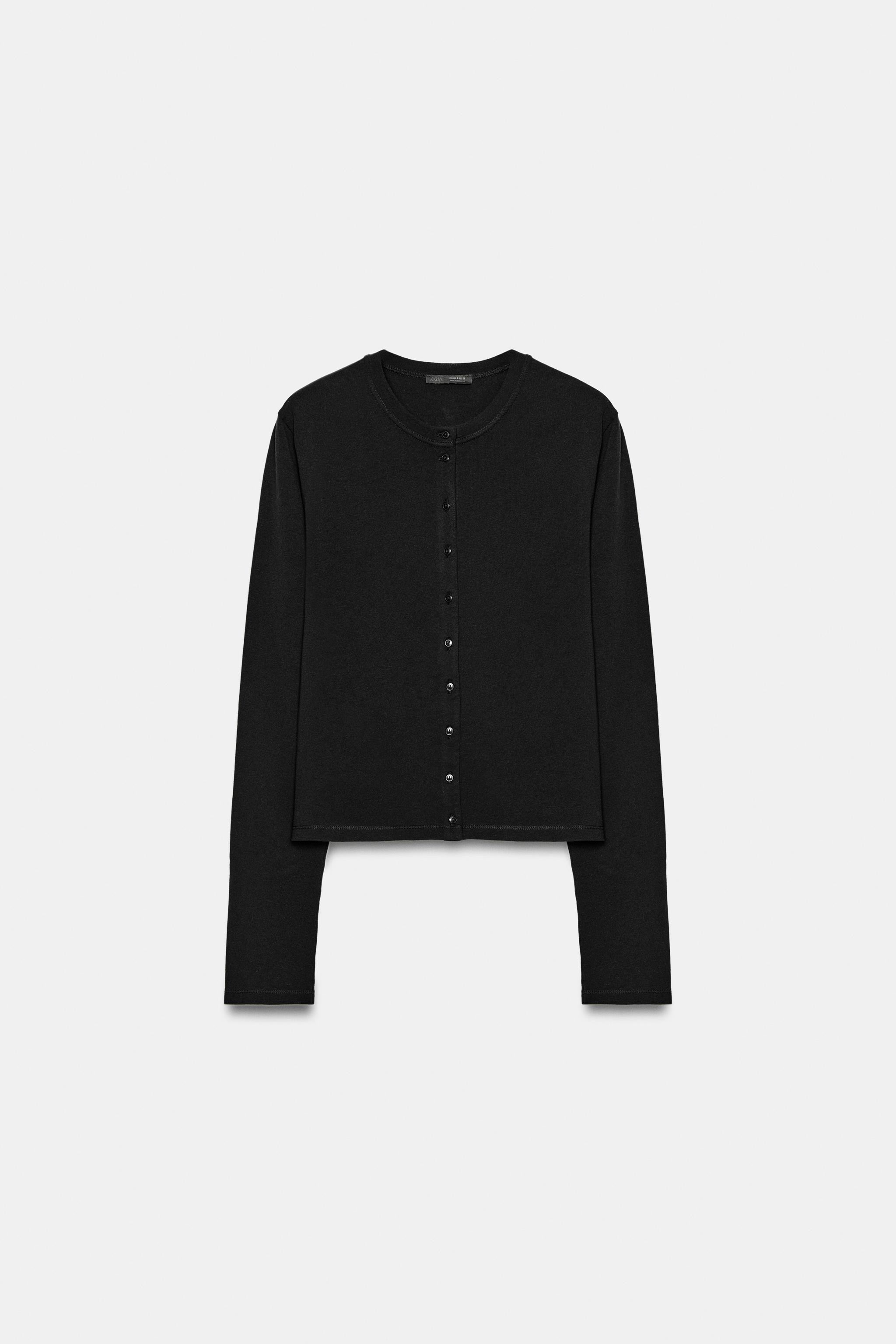 100% COTTON BUTTON T-SHIRT | Zara Canada