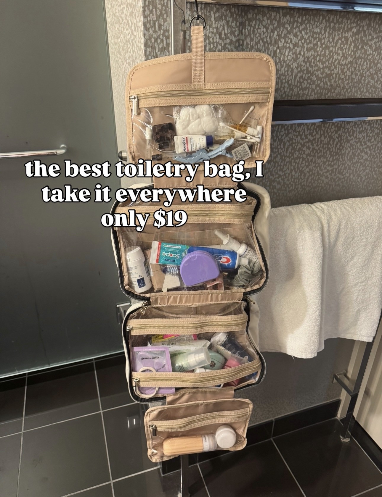 The BEST toiletry bag for traveling! 

Makeup hack, beauty favorite, travel essentials, beauty products, hanging bag, organized, gift idea for her, Amazon favorite finds.  

 #LTKgrwm #LTKBeauty #LTKTravel