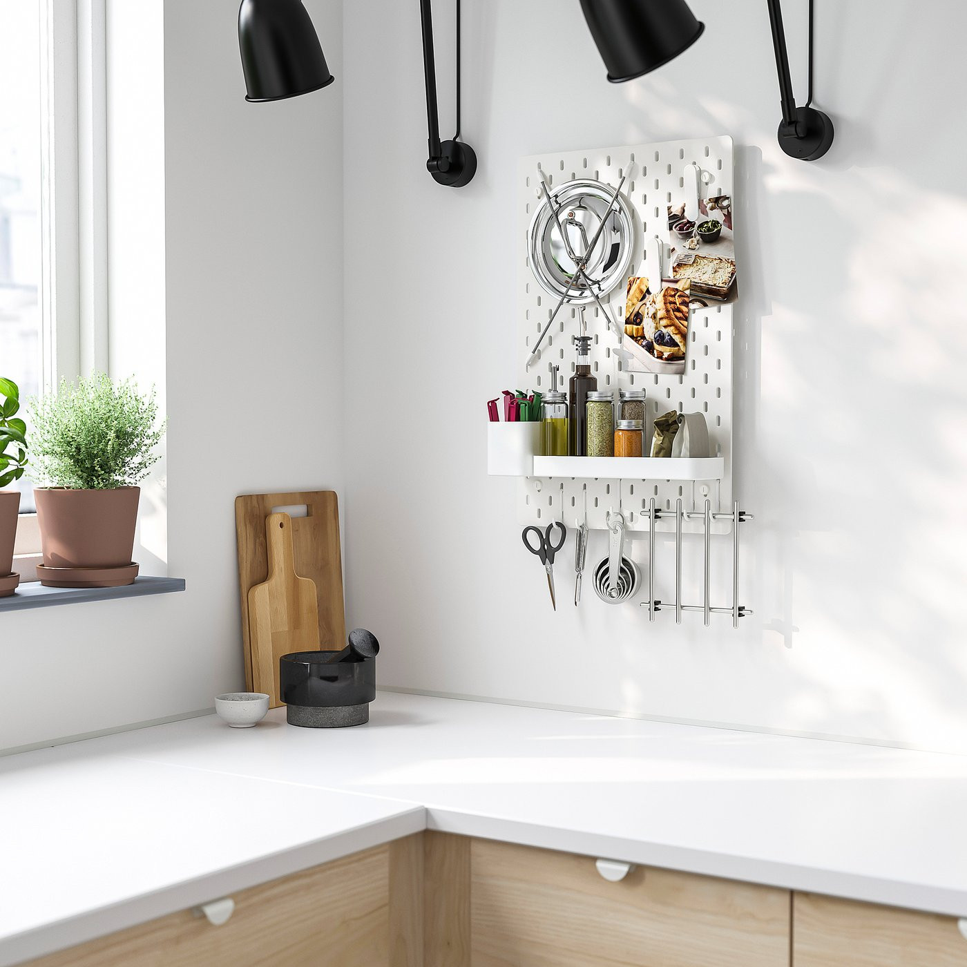 IKEA SKÅDIS pegboard combination, white, 14 ¼x22 | IKEA US