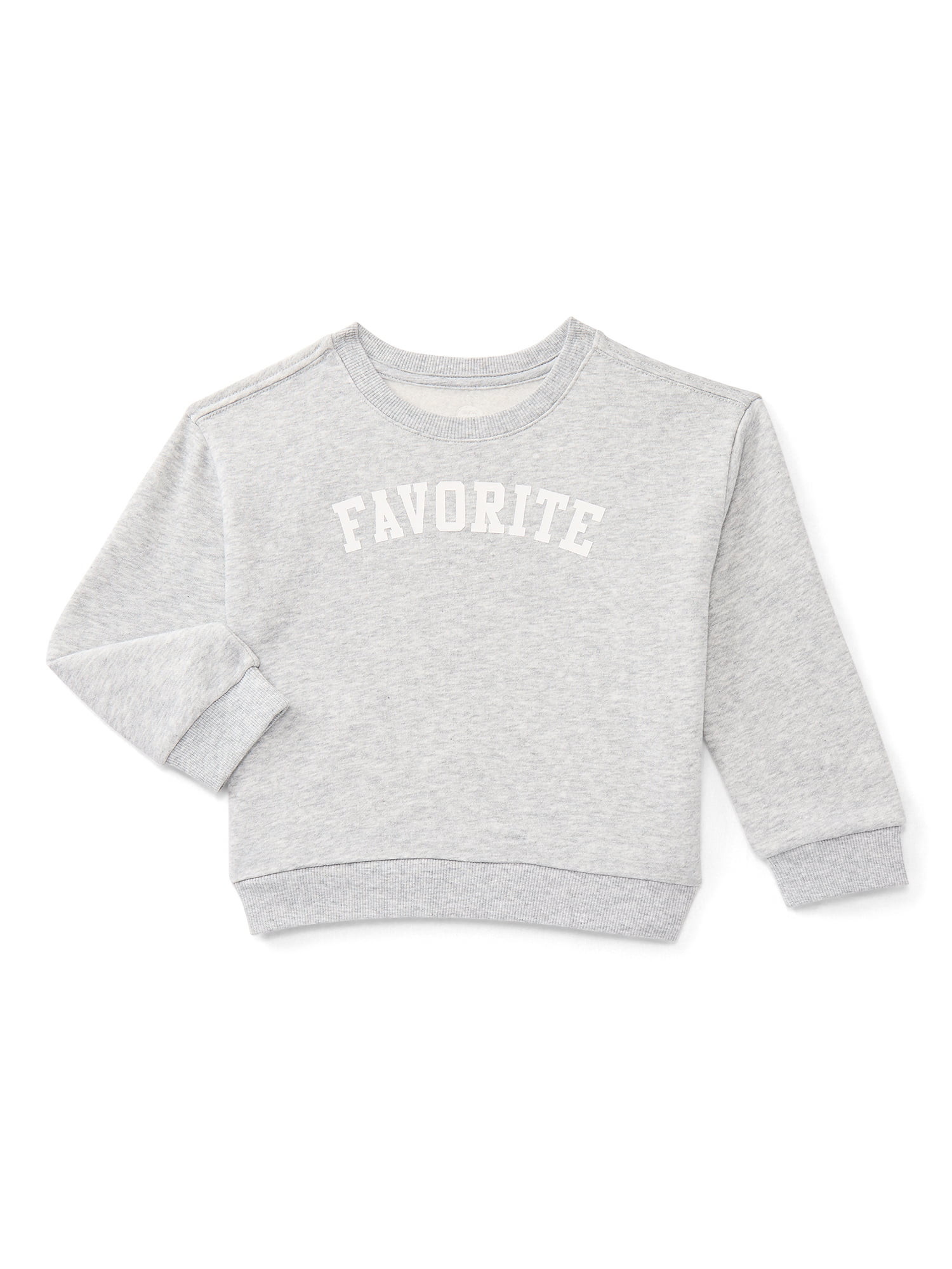 Wonder Nation Toddler Boys' Fleece Sweatshirt with Long Sleeves, Sizes 18M-5T | Walmart (US)