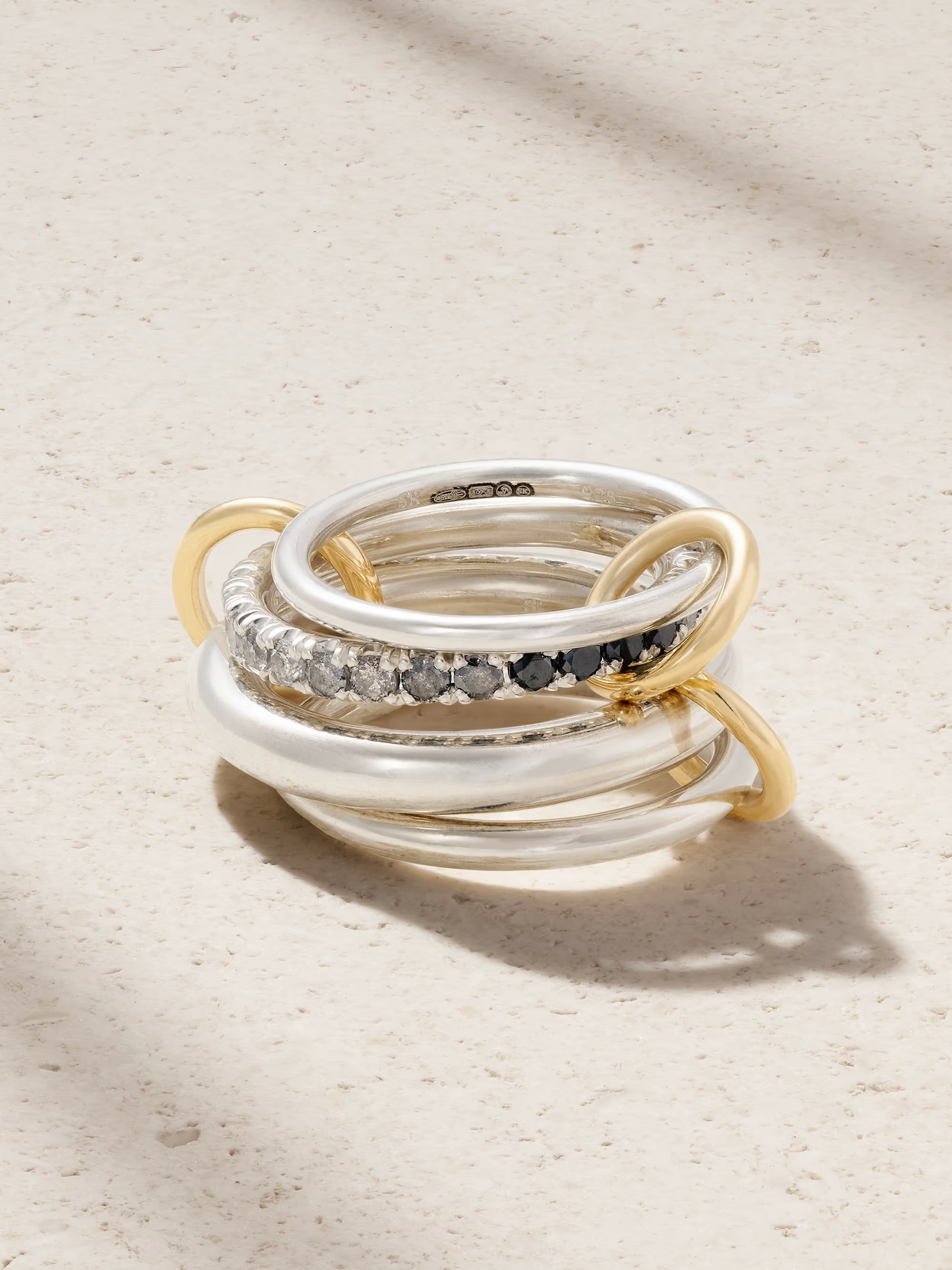 Janssen sterling silver and 18-karat gold diamond ring | NET-A-PORTER (US)
