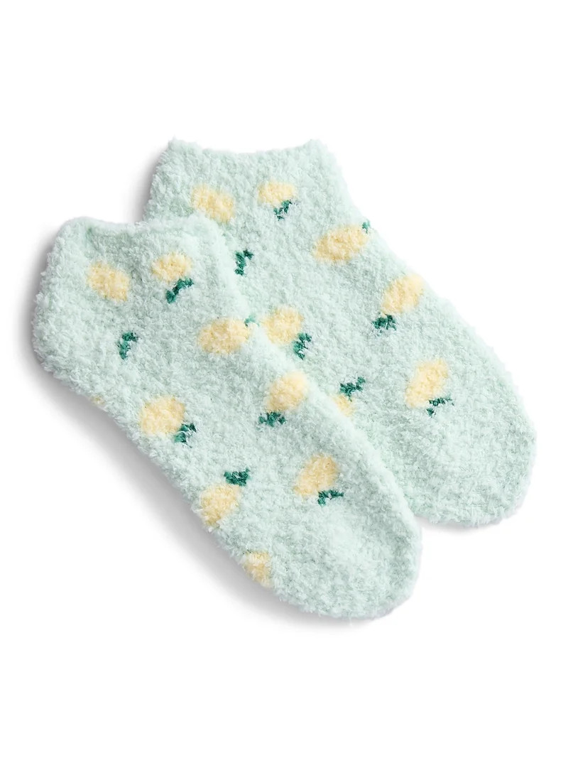 No Boundaries Low Cut Cozy Socks, 1-Pack, Women's, Size 4-10 | Walmart (US)