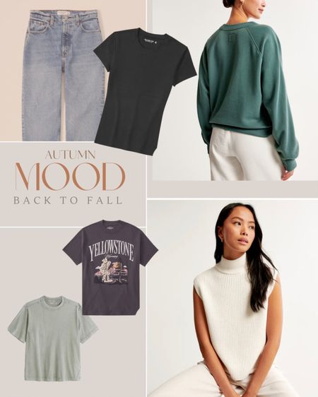 Abercrombie and Fitch new styles for fall.  Fall wardrobe. Back to school. graphic tees. Jeans. 90s style  

#LTKBacktoSchool #LTKFind #LTKstyletip