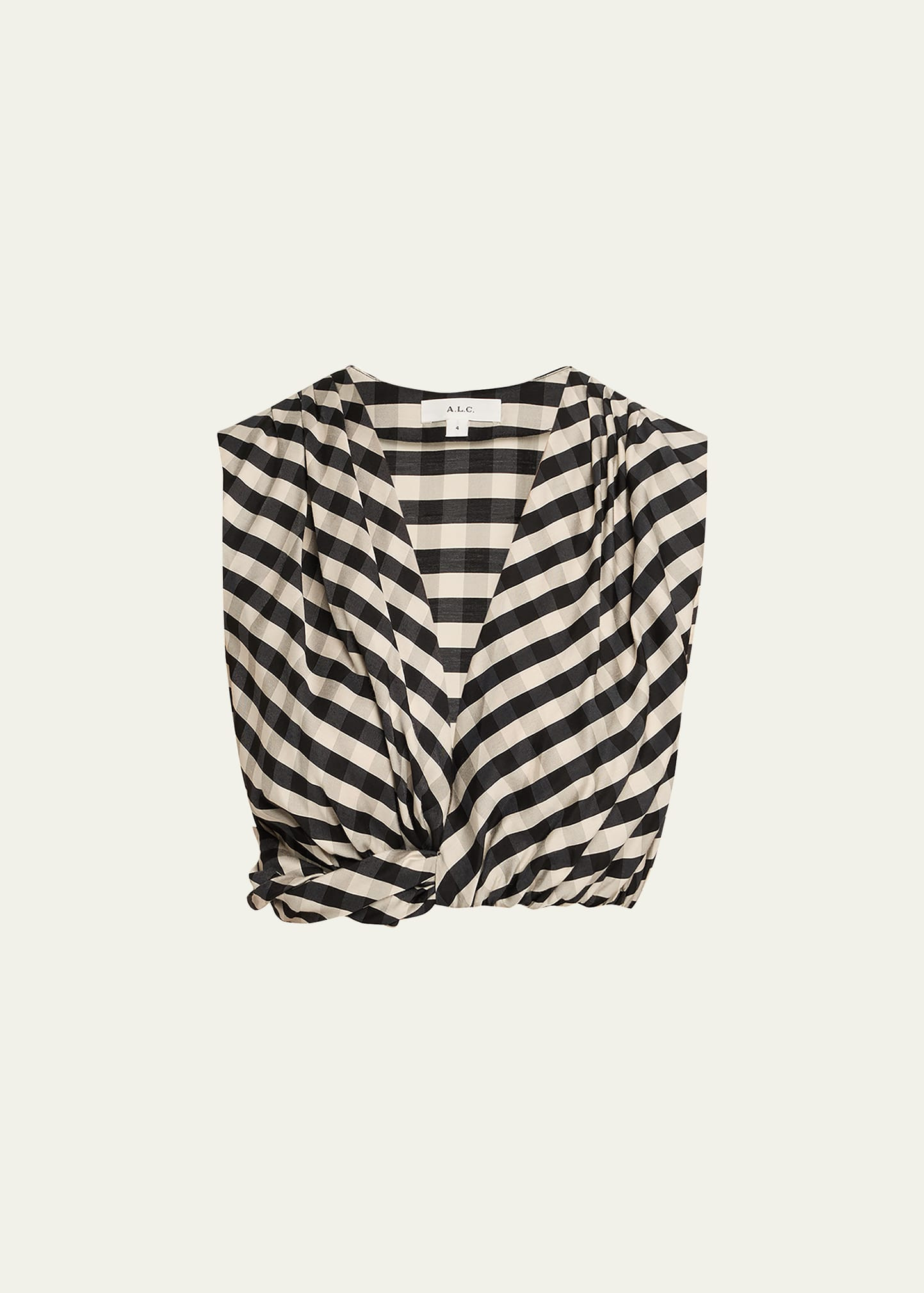 A.L.C. Brooklyn Check Crop Top | Bergdorf Goodman
