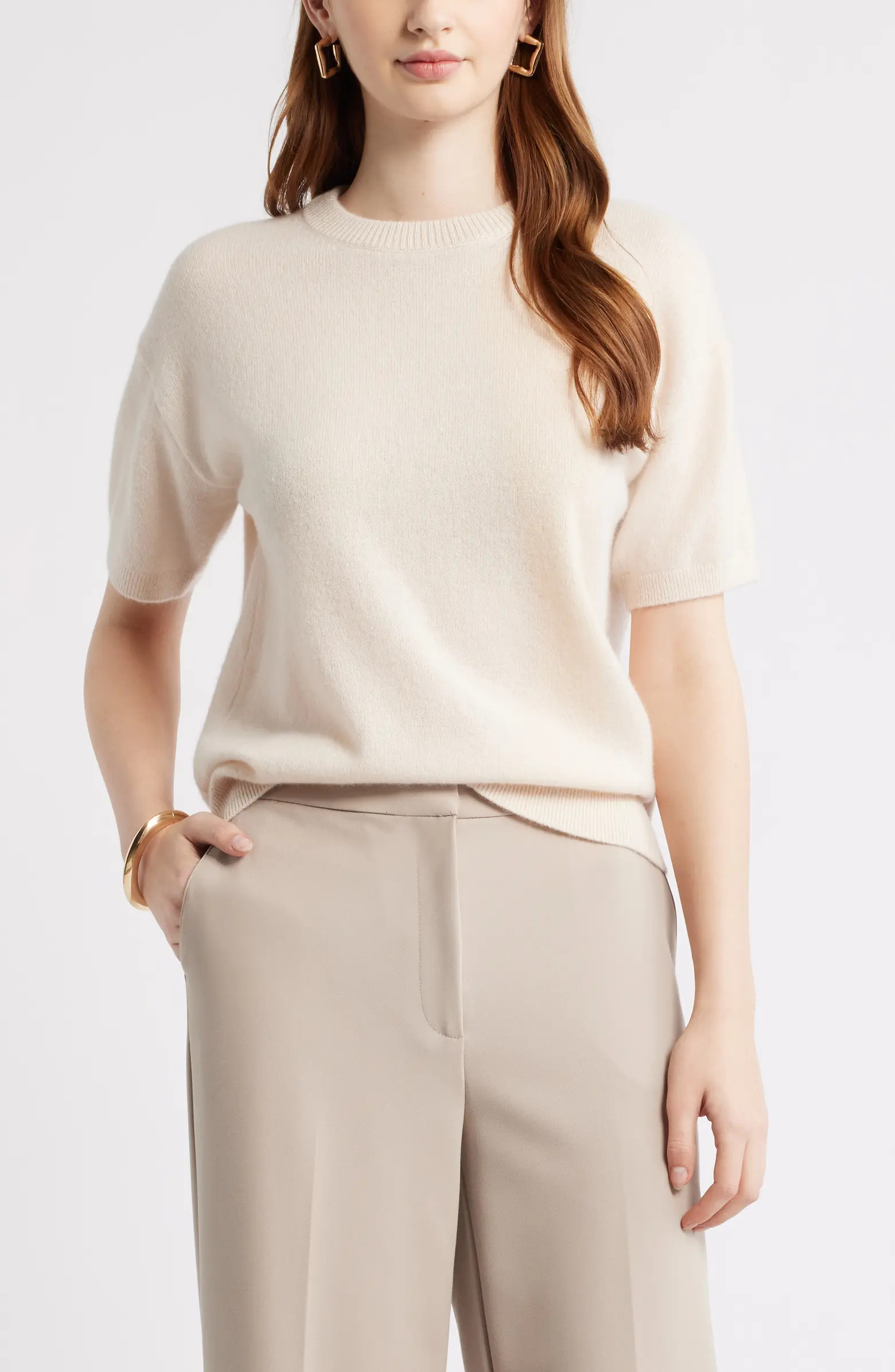 Short Sleeve Cashmere Sweater | Nordstrom