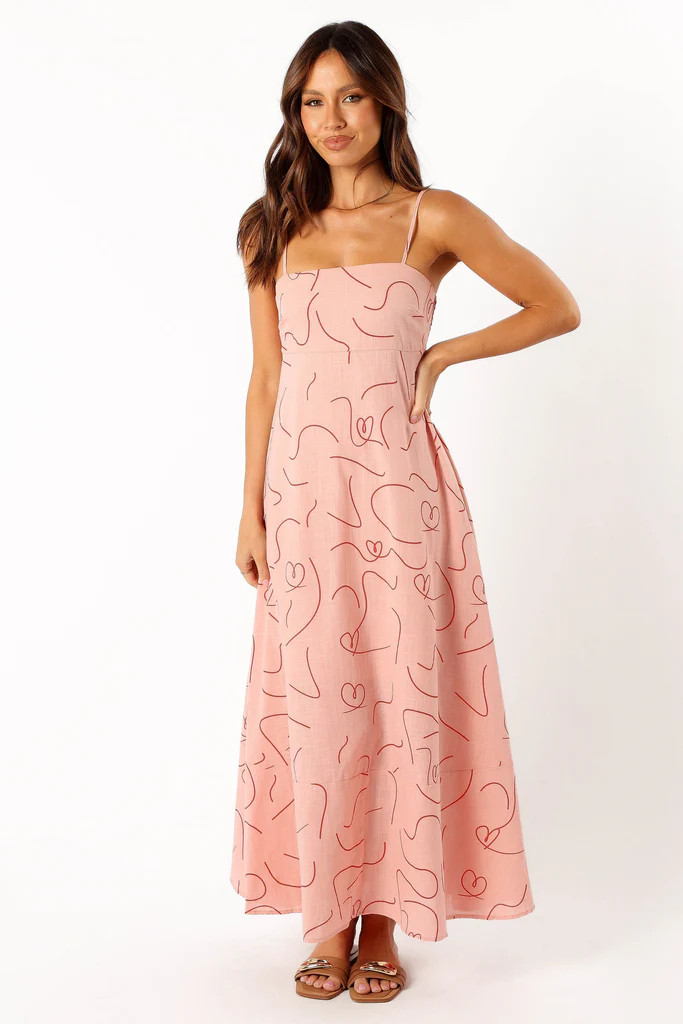 Brea Maxi Dress - Pink Swirl | Petal & Pup (US)