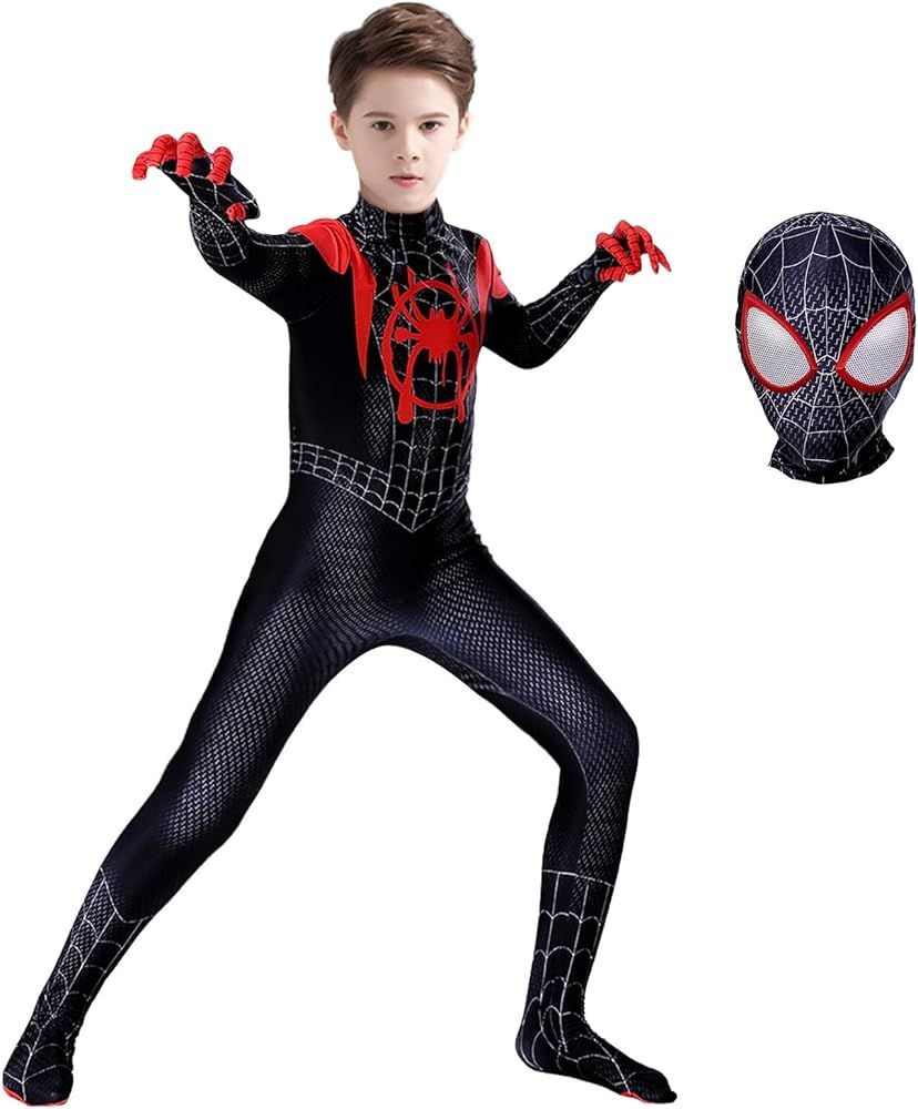 Superhero Costume Bodysuit for Kids Halloween Cosplay Jumpsuit 3D Style | Amazon (US)