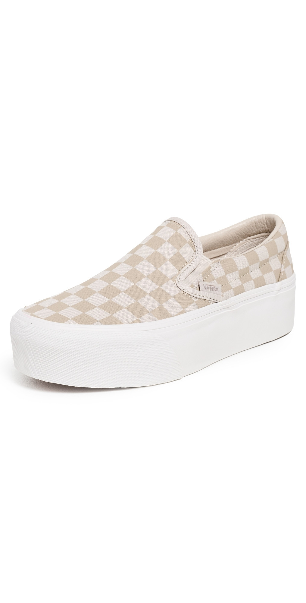 Vans Classic Slip-On Stackform Sneakers Check Mushroom/Marshmallow M 5/ W 6.5 | Shopbop