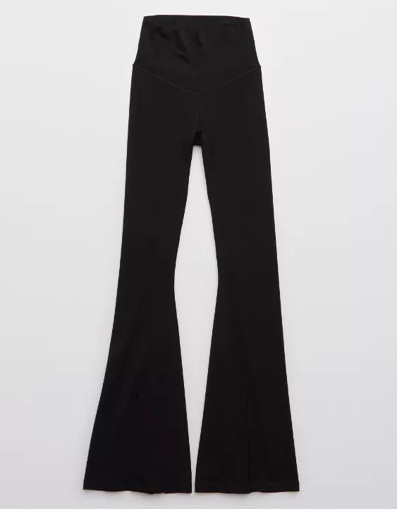 OFFLINE By Aerie Real Me Xtra High Waisted Slit Flare Legging | American Eagle Outfitters (US & CA)